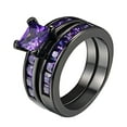 thumbnail image 1 of Xihbxyly Anillo de Compromiso de San Valentín con Circonita Morada para Parejas, 1 of 2