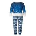 thumbnail image 3 of Family Matching Christmas Pajamas Set   Snowflake Tree Print Long Sleeve Tops Long Pants for Parents Kids, 3 of 7