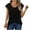 Black, variant on Npasoilc Summer Pleated Shirts for Women Trendy Lace Short Sleeve Round Neck Pullover Tops Soft Breathable Blouse Casual Loose Shirts