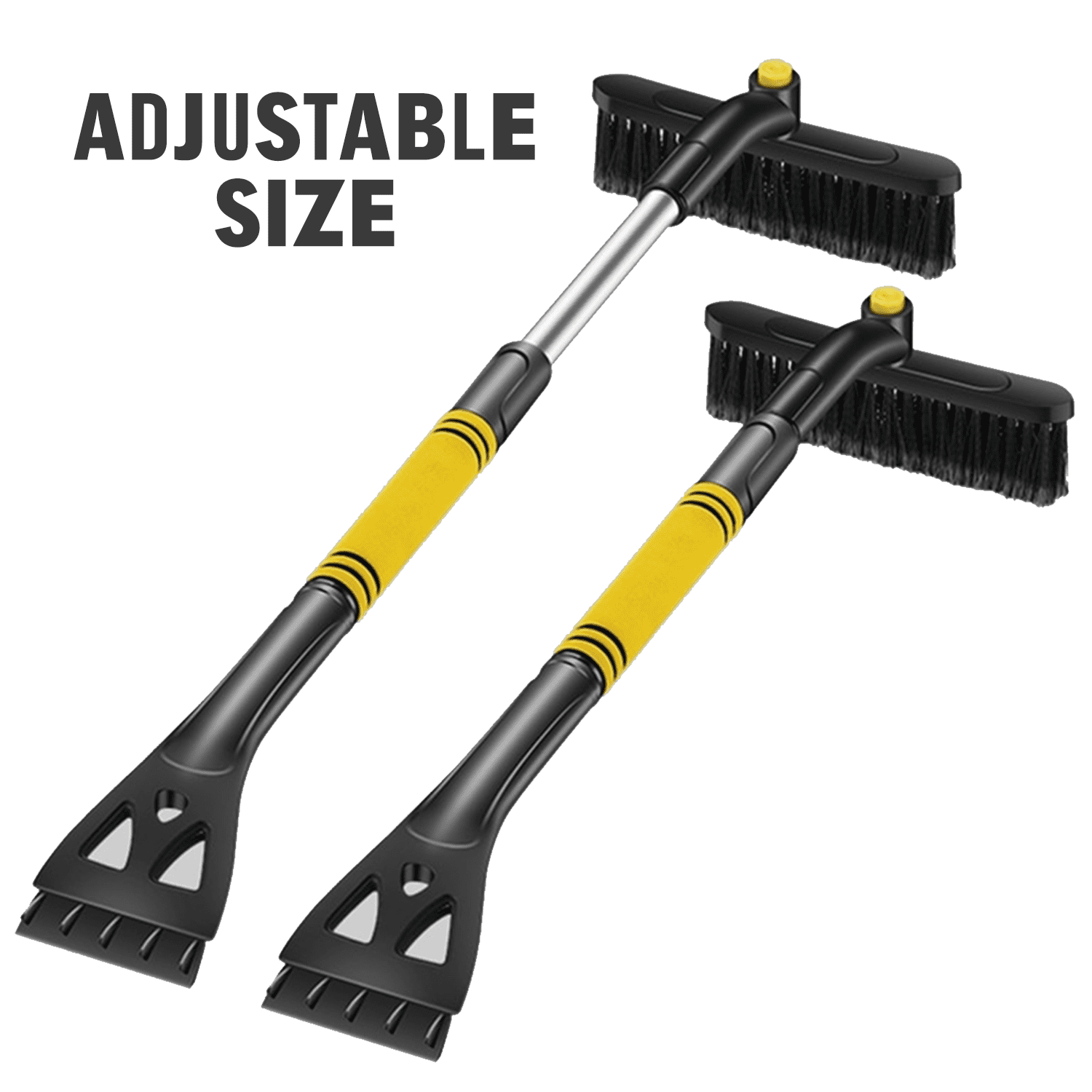 Pompotops Car Snow Shovel And Snow Brush Two In One, Snow Scraper Defrost,  Winter Snow Clearing Tools - Heavy Duty Handle, Snow Broom, Remover 