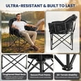thumbnail image 6 of ABORON Heated Camping Chairs for Adults, Oversized Padded Folding Chair with Adjustable Heating, Portable Heated Lawn Chair for Outdoor, Camping Black, 6 of 6