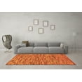 thumbnail image 3 of Ahgly Company Indoor Round Abstract Orange Modern Area Rugs, 3' Round, 3 of 4