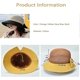 thumbnail image 2 of Sun Hat for Women, Ladies Sun Hat Foldable Wide Brim Floppy Straw Hat, Summer, 2 of 5