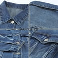 thumbnail image 6 of Necooer Women's Jean Jacket Distressed Washed Button Up Boyfriend Denim Jacket Coat With Pockets(blue,large), 6 of 8
