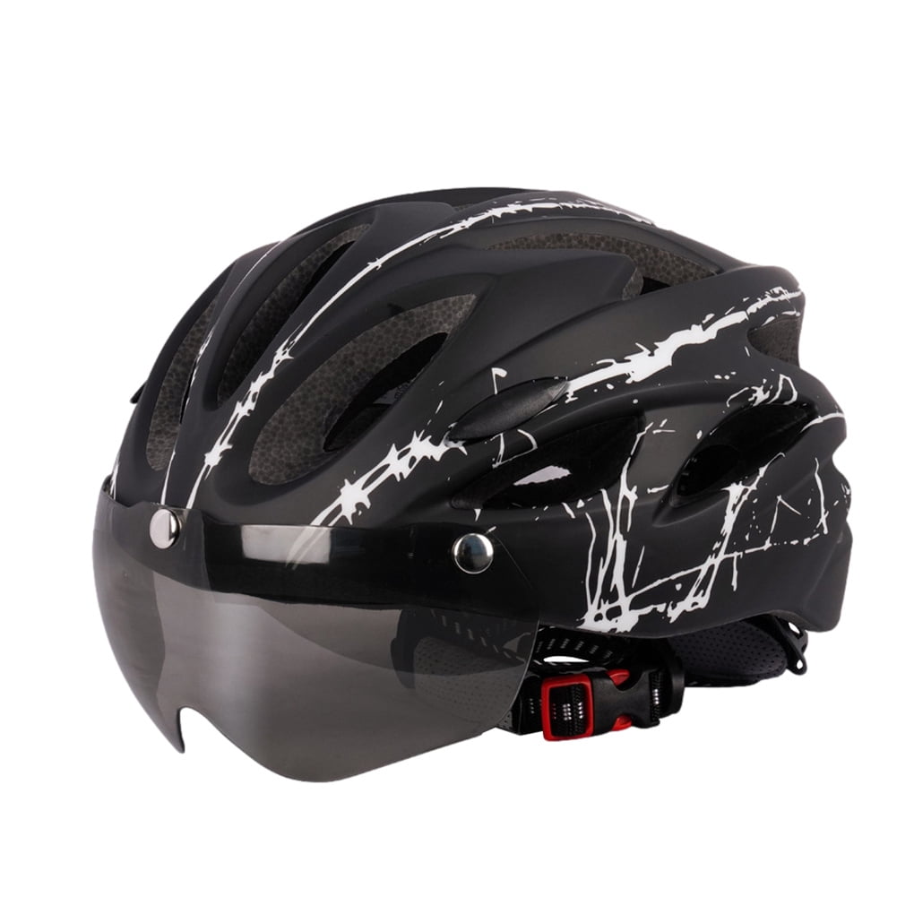 Cycling Helmet Men & Women Mountain Road Bike Bicycle Helmet With Goggles Visor 