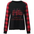 Aboser Womens Long Sleeve Shirt Tops 2024 Merry Christmas Holiday Tee Top Fashion Buffalo Plaid