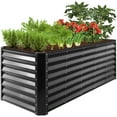 thumbnail image 2 of Best Choice Products 8x2x2ft Outdoor Metal Raised Garden Bed, Planter Box for Vegetables, Flowers, Herbs - Gray, 2 of 8