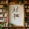 thumbnail image 7 of Dragonfly Decorative Wall Mirror - Gold Framed Vintage Insect Art, Butterfly-Inspired Resin Sculpture for Bedroom, Living Room & Home Decor(1Pcs,C), 7 of 7
