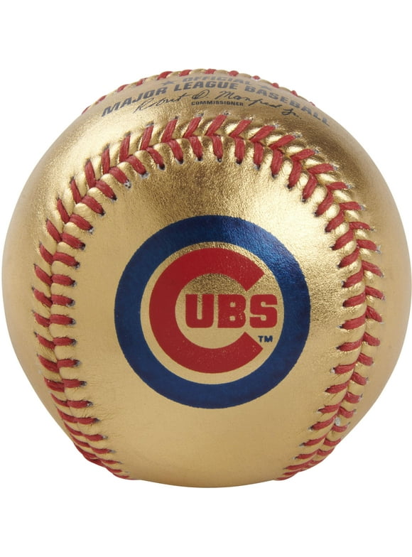 Chicago Cubs Rawlings Gold Leather Baseball