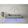 thumbnail image 3 of Ahgly Company Machine Washable Indoor Rectangle Abstract Blue Modern Area Rugs, 6' x 9', 3 of 4
