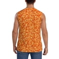thumbnail image 4 of Goofa Orange Glitter Printed Men's Sleeveless T-Shirt - Athletic Gym Workout Tank Top for Men - Moisture-Wicking, UPF 30+ Quick-Dry Muscle Tee-XX-Large, 4 of 8