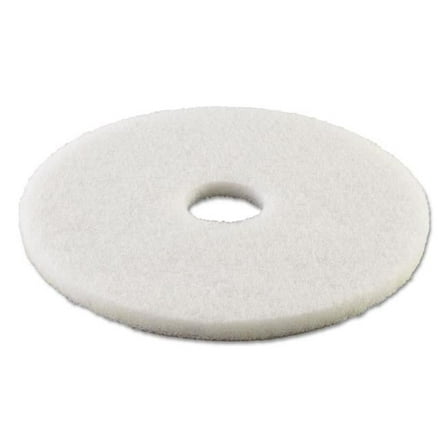13 in. Standard Polishing Floor Pads - White - 5 Per Case