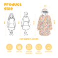 thumbnail image 3 of Wearable Lamb Fleece Blanket Hoodie,Pioneer Flower Floral Print Pattern Oversized Sherpa Blanket Hoodie with Super Pockets,Super Warm Fuzzy Pullover for Women & Men, 3 of 6