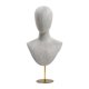 thumbnail image 1 of Cabeza de maniquí práctica y moderna con altura ajustable para exhibición de sombreros de mesa. Gris claro, 1 of 9