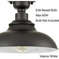 thumbnail image 3 of Claxy 12" Black Semi Flush Mount Barn Ceiling Light Fixture, 3 of 6