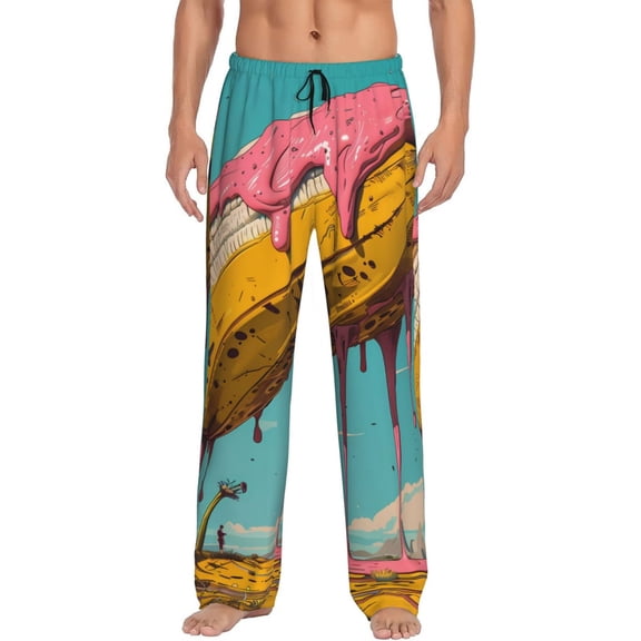 Hirioo Melting Banana Fantasy for Women's PJ Pajama Pants Sleep Pants Women's Home Trousers with Pockets,S-3XL-Medium