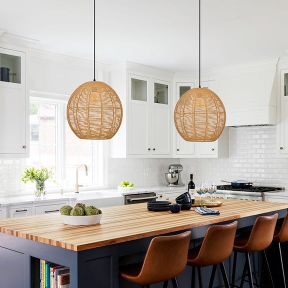 LittleGlovo Woven Globe Shape Pendant Light