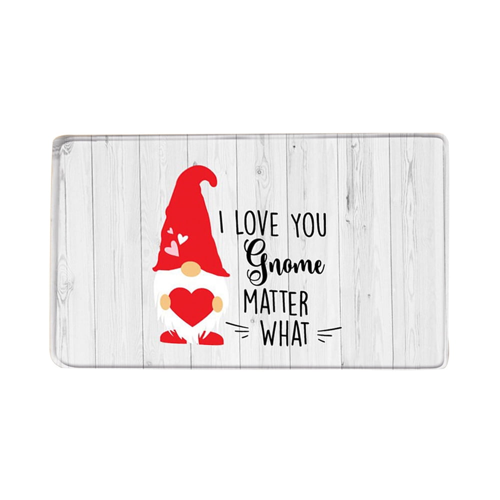 2022 Valentine's Day Bath Mat, 16x23" NonSlip Plush Mat Bathroom
