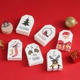 thumbnail image 3 of pitrice 100 Pcs/set Christmas Themed Paper Tag DIY Craft Paper Label Home Office Holiday Decoration, Christmas Tree, 3 of 9