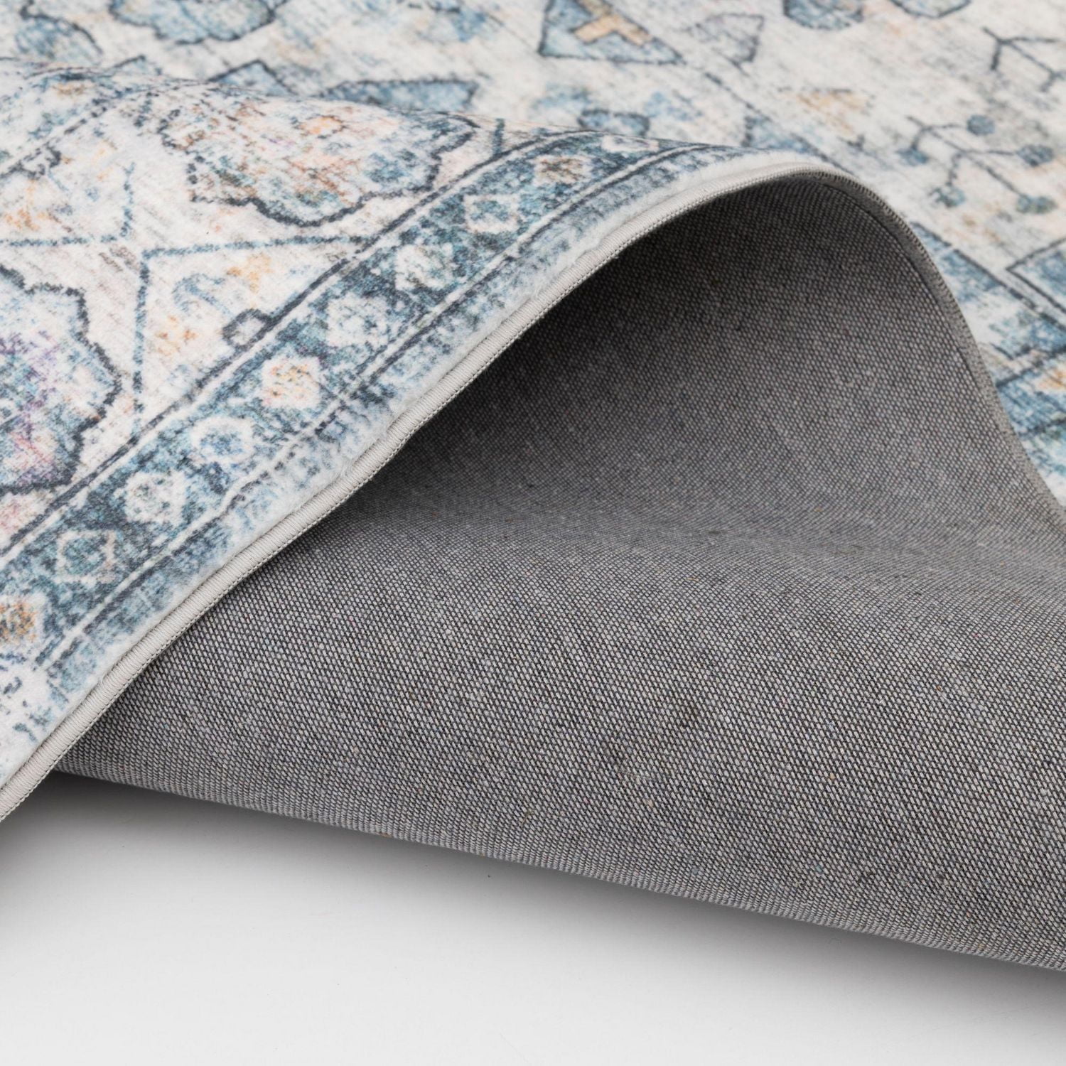 Banburry Blue and Ivory Woven Area Rug