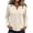 Beige#012, variant on Womens Waffle Knit Long Sleeve Pullover Top Casual Loose Fit Henley Neck Shirt Textured Everyday Basic Tunic, White - M
