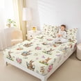 thumbnail image 3 of Erosebridal Farm Animal Rabbit Bed Sheets,Rustic Blossom Flowers Kawaii Butterflies King Sheets For Kids Girls 4 Pieces, 3 of 6