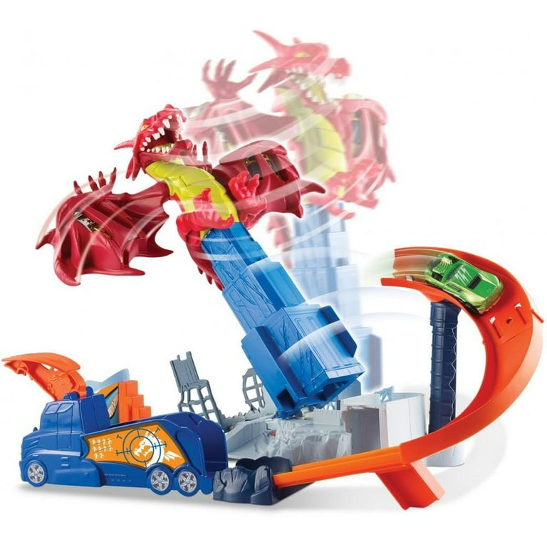 Hot Wheels Dragon Blast Play Set with Launcher for Heroic Action