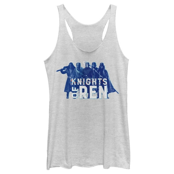 Women's Star Wars: The Rise of Skywalker Ren Army  Racerback Tank Top White Heather Medium