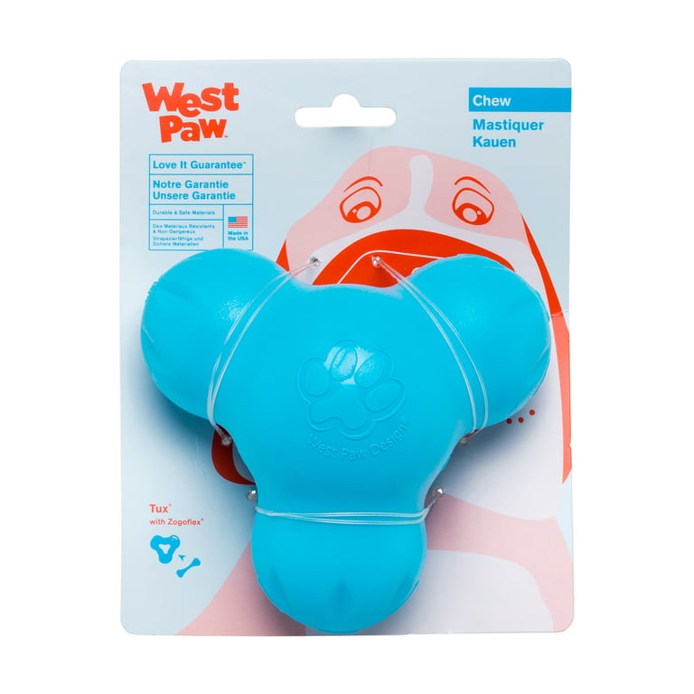 West Paw Qwizl Zogoflex Treat Dog Toy / Blue / Large