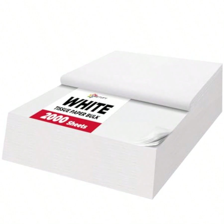 2000 Sheets White Tissue Paper Bulk 15 x 20 Packing plies for Moving Packaging Gift Wrapping Tissue Paper for Gift Bags Weddings Birthday Holidays and Christmas Crafts Decor