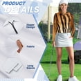 thumbnail image 6 of Uorisanigo Tiger Pattern Womens Long Sleeve Golf Shirt Size XS Fashionable Quarter Zip Quick Dry Athletic Polo Shirts for Tennis Hiking & Outdoor Sports, 6 of 7