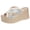 Blue, variant on Women’s Floral Embroidered Mesh Slide Platform Sandals Slip On Espadrille Heels Breathable Open Toe Wedge Mules Blue Size 6
