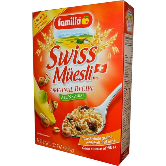Familia Muesli Swiss Original Box, 6 Count, 32 oz