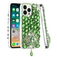 thumbnail image 3 of For Samsung Galaxy S23 Ultra Bling Crystal 3D Full Diamonds Jewelry Sparkle Rhinestone Glitter Hybrid Protective Cover ,Xpm Phone Case [ Green ], 3 of 3