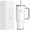White Grey, variant on 1200ml Tumbler with Handle, 2-in-1 Leak Proof Lid (Straw/Flip), Insulated Water Bottle, Stainless Steel Tumbler with Non-Slip Silicone, Wide Mouth Travel Mug Cupholder Friendly Dishwasher Safe