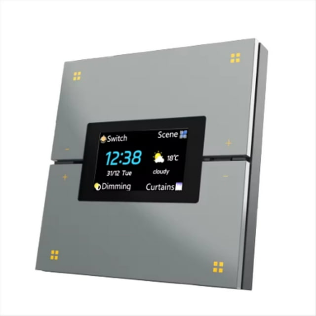 Tuya Panneau de Contrôle Central Multifonctionnel Intelligent ZigBee Interrupteur de Gradation Système de Contrôle d'Éclairage Sans Fil Gris, 1 x Tuya Panneau de Contrôle Central Multifonctionnel Intelligent, Gris