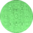 thumbnail image 1 of Ahgly Company Indoor Round Oriental Emerald Green Traditional Area Rugs, 6' Round, 1 of 4