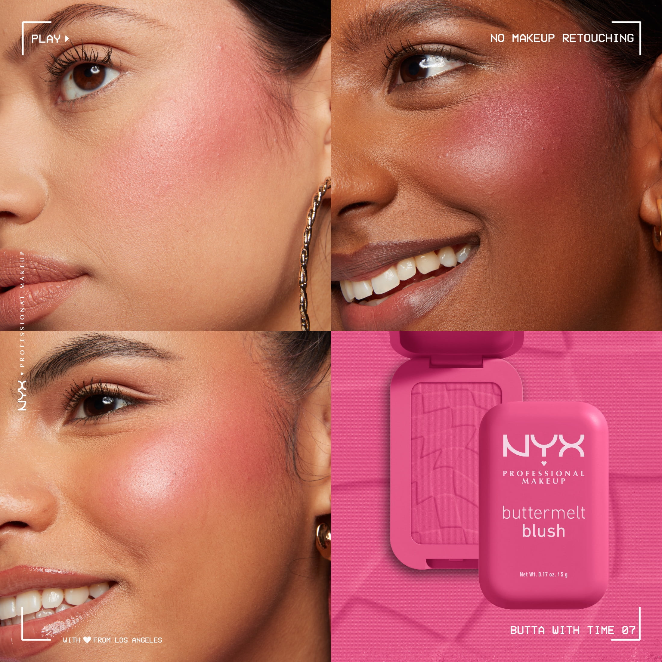 NYX Professional Makeup Buttermelt Blush, 12H Wear, 5g