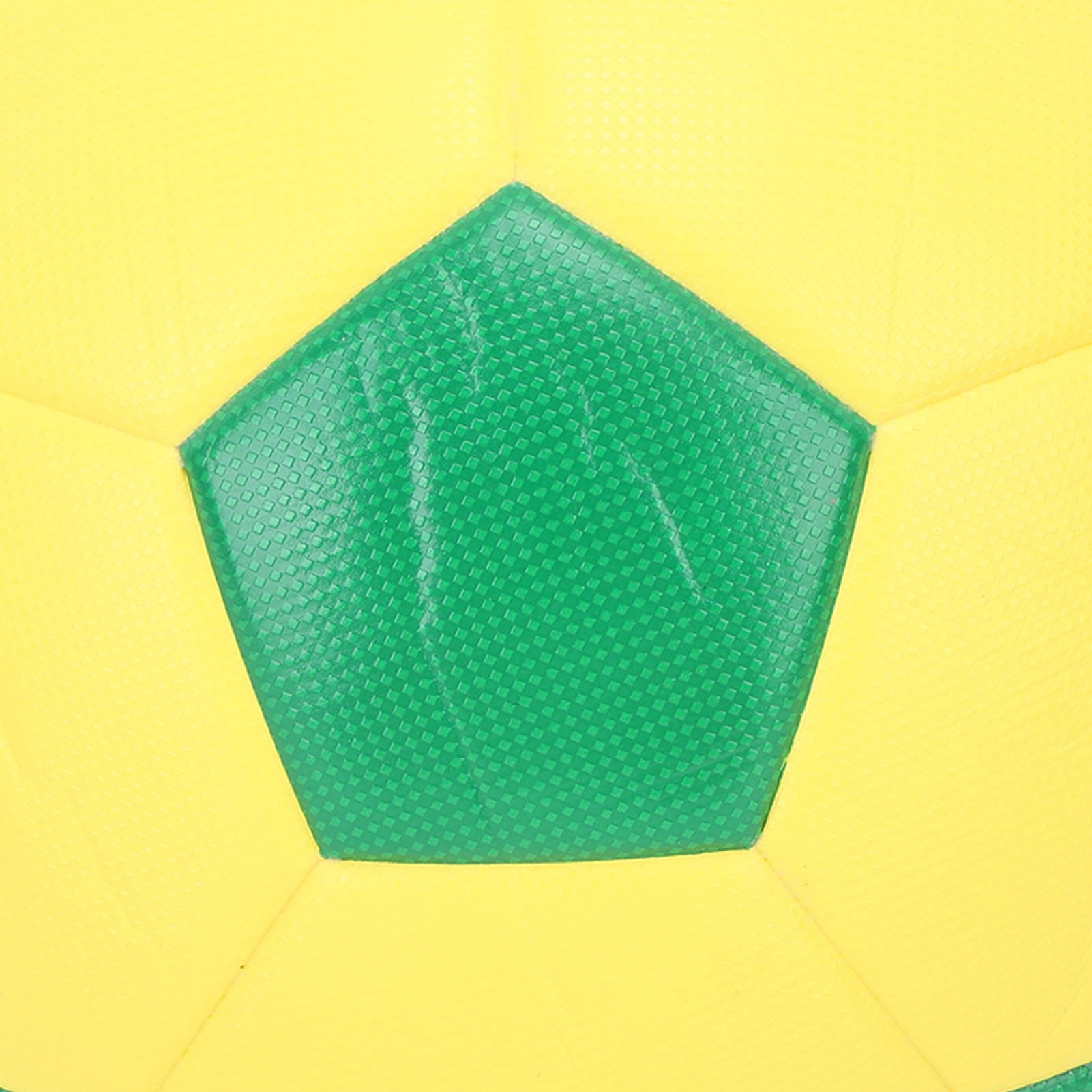 M Buder Size 5 Soccer Ball PU Waterproof Elastic Training Football for Practice Game Kids Adults Yellow Green Official Match Standard 8.3 inches / 21 cm