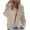 Khaki, variant on Kaemgyyd Women Hooded Open Front Cardigan Thermal Warm Cable Knit Sweaters Soft Comfy Solid Color Hoodies Outwear Fall Coats