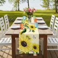 thumbnail image 4 of Table Runners 90 Inches Long Dress Scarves, Sunflowers Farmhouse Coffee/Dining/Kitchen Table Runner for Living Room, Spring Botanical Watercolor Blossom Flowers 13x90 Inch, 4 of 9