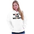 thumbnail image 3 of Worth Weight Pizza Carbs Foodie Lover Unisex Plus Fleece Graphic Hoodie Brisco Brands 5X, 3 of 5