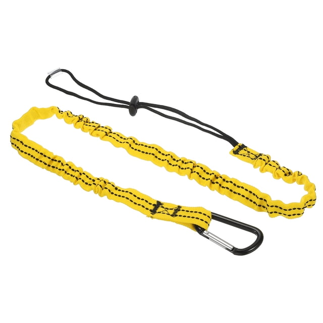 Unique Bargains Tool Lanyard with D Hook, 43 Inch Safety Tool Leash 0.8' Width, Yellow