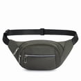 thumbnail image 1 of Riñonera cruzada para hombre y mujer, riñonera grande y riñonera con correa ajustable para entrenamiento al aire libre, viajes, correr, senderismo y ciclismo., 1 of 5