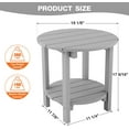 thumbnail image 3 of YEFU Adirondack Side Table, Double Outdoor Side Tables , Poly Lumber end Table, Weather Resistant for Indoor, Patio, Pool, Porch, 3 of 12