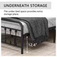 thumbnail image 5 of Black Iron Platform Bed Frame Queen Size with Vintage Headboard and Footboard, Metal Queen Bed Frame Mattress Foundation with 600LBS Load Capacity, No Box Spring Required, Space Saving Design, 5 of 11