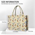 thumbnail image 3 of Large Capacity Tote Bag,Butterfly Flower Plant Pattern Handbag Fashion Luxury Tote Bag,15.7"x13"x 5.1" Inches,Laptop Compatible, 3 of 6