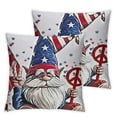 thumbnail image 2 of JRXY 4th of July Throw Pillow Covers Set of 2  Gnome Fireworks Star and Stripes Pillow Case Cushion Sofa Couch Decoration for Home Sofa Couch Independence Day Decorations White, 2 of 6