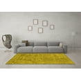 thumbnail image 3 of Ahgly Company Indoor Round Abstract Yellow Contemporary Area Rugs, 3' Round, 3 of 4