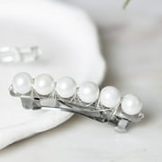 Cousin DIY 2 French Barrette, Silver Metal Hair Clips, 40 Piece